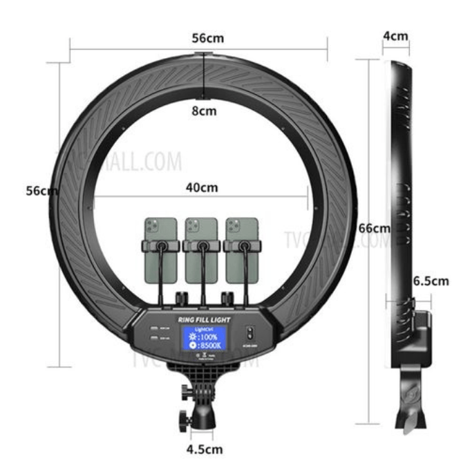 BabiShop225 Ring Light 22 Pouces Professionnelle avec Trépied Réglable