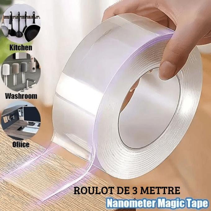 BabiShop225 Ruban Adhesif Ruban Adhésif Sans Trace et Lavable-3 mètre