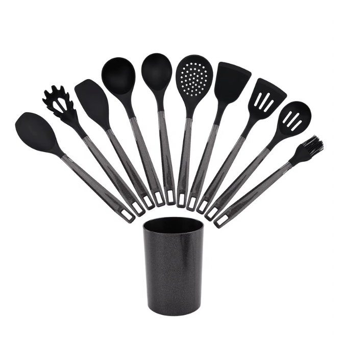 BabiShop225 Ustensiles Cuisine 19 Pièces en Silicone – Non Toxique &amp; Antiadhésif