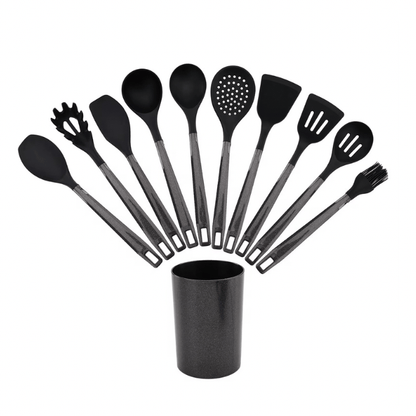 BabiShop225 Ustensiles Cuisine 19 Pièces en Silicone – Non Toxique &amp; Antiadhésif